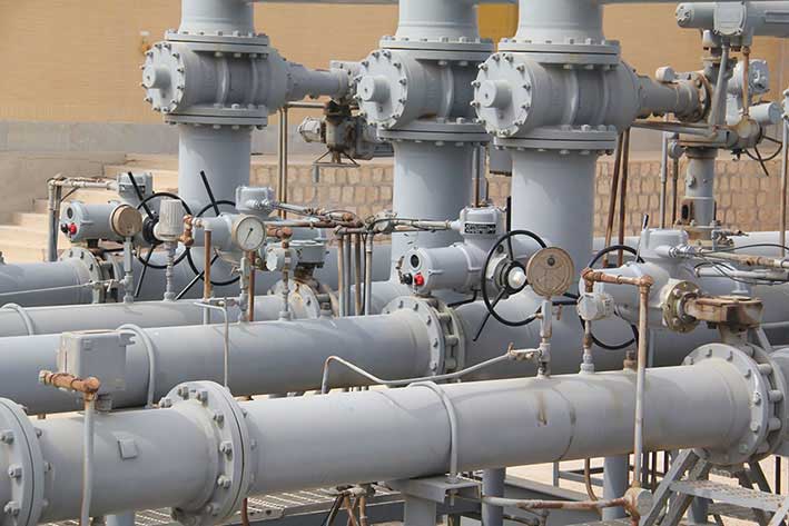 عملگر برقی (اکچویتور الکتریکی) ساخت ایران نصب شده بر روی شیرهای صنعتی